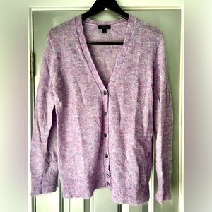 J Crew Mohair Lavender Cardigan Sweater
